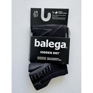 Balega Hidden Dry No Show Running Socks Large Black New
